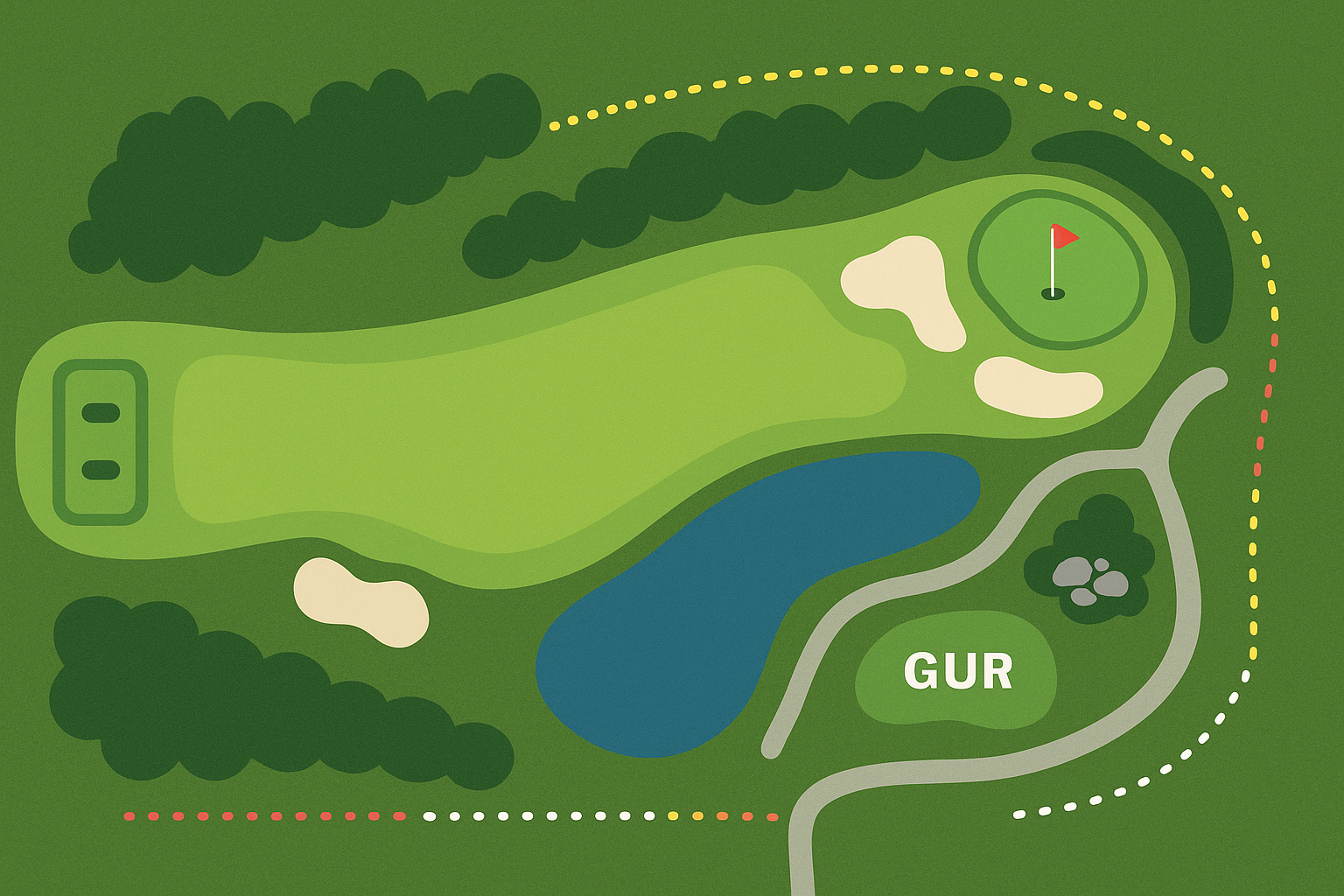 Model golf hole